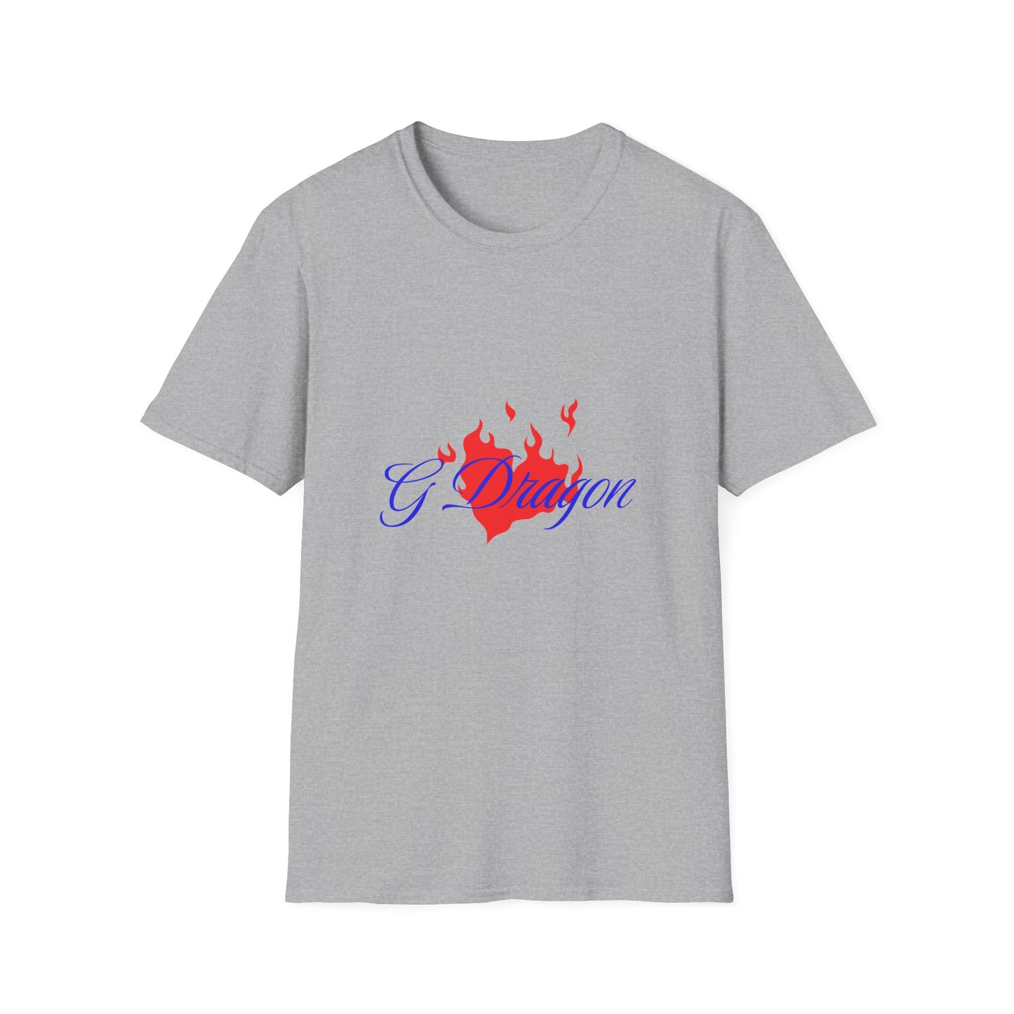 Heart on Fire Bold Script Unisex Softstyle Tee - snazzymerch