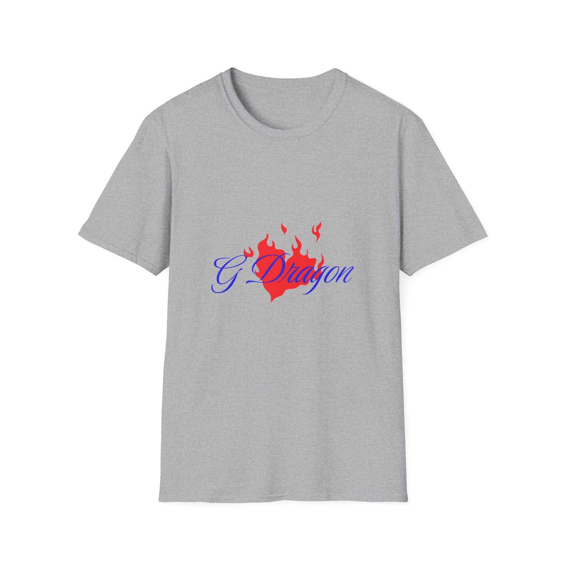 Heart on Fire Bold Script Unisex Softstyle Tee - snazzymerch