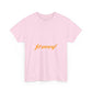 Orange Lightning Text Logo Unisex Heavy cotton Tee Printify