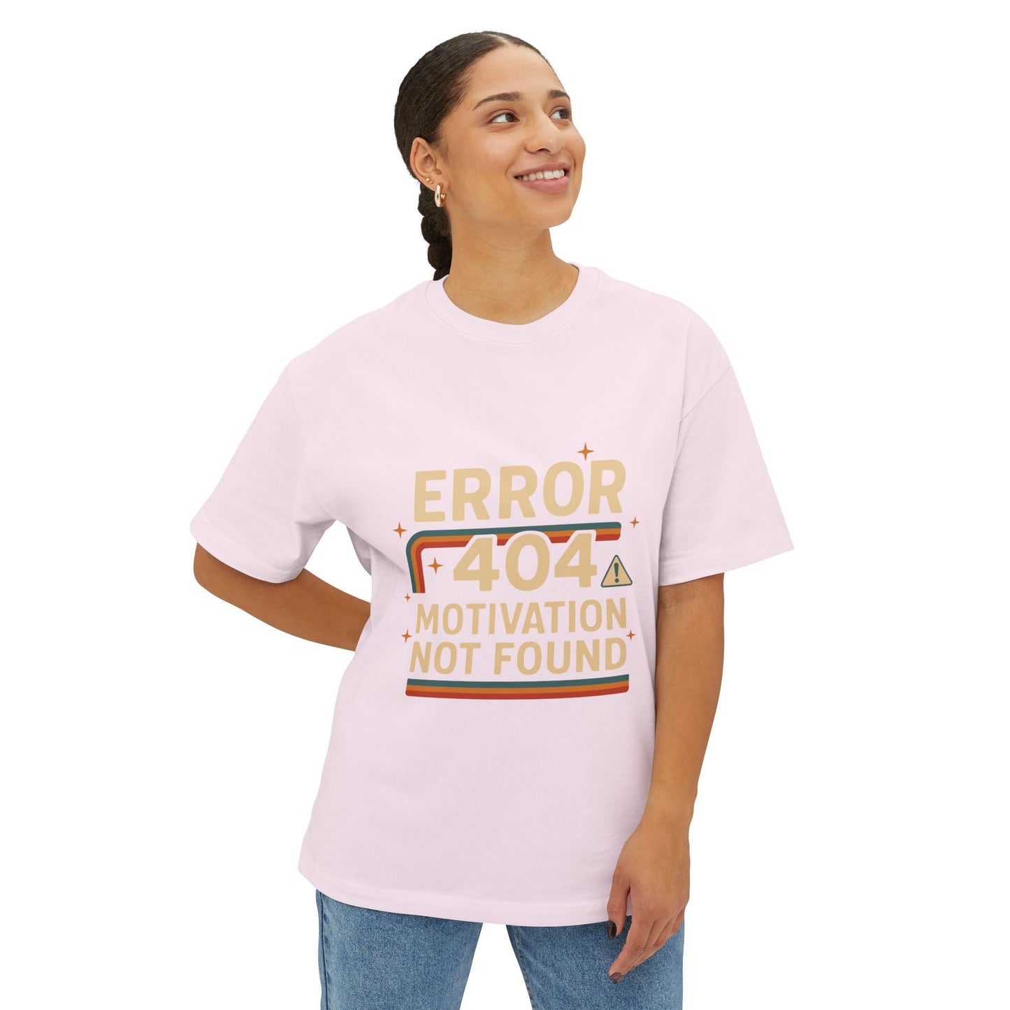 Unisex Oversized Tee – Snazzy Error 404 Edition Printify