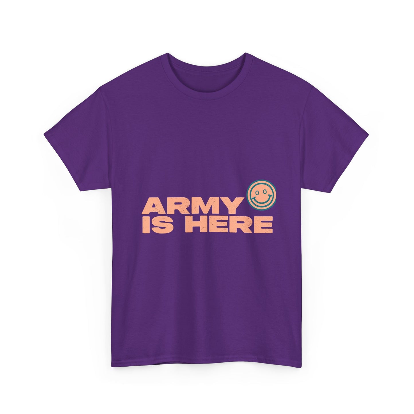 Smiley Army Vibe Unisex Heavy Cotton Tee - snazzymerch