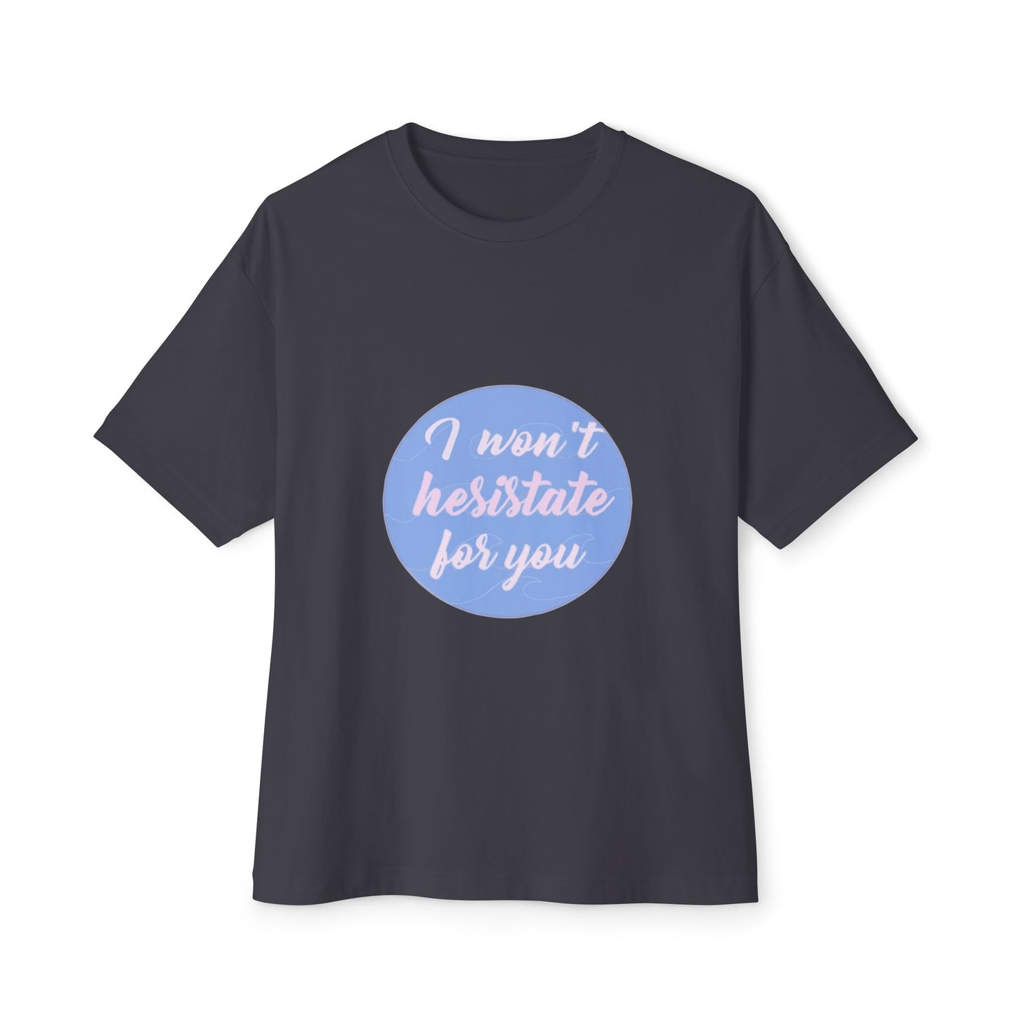 Blue Quote Circle Unisex Oversized Boxy Tee - snazzymerch