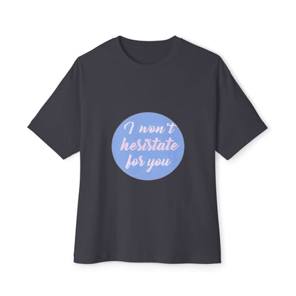 Blue Quote Circle Unisex Oversized Boxy Tee - snazzymerch