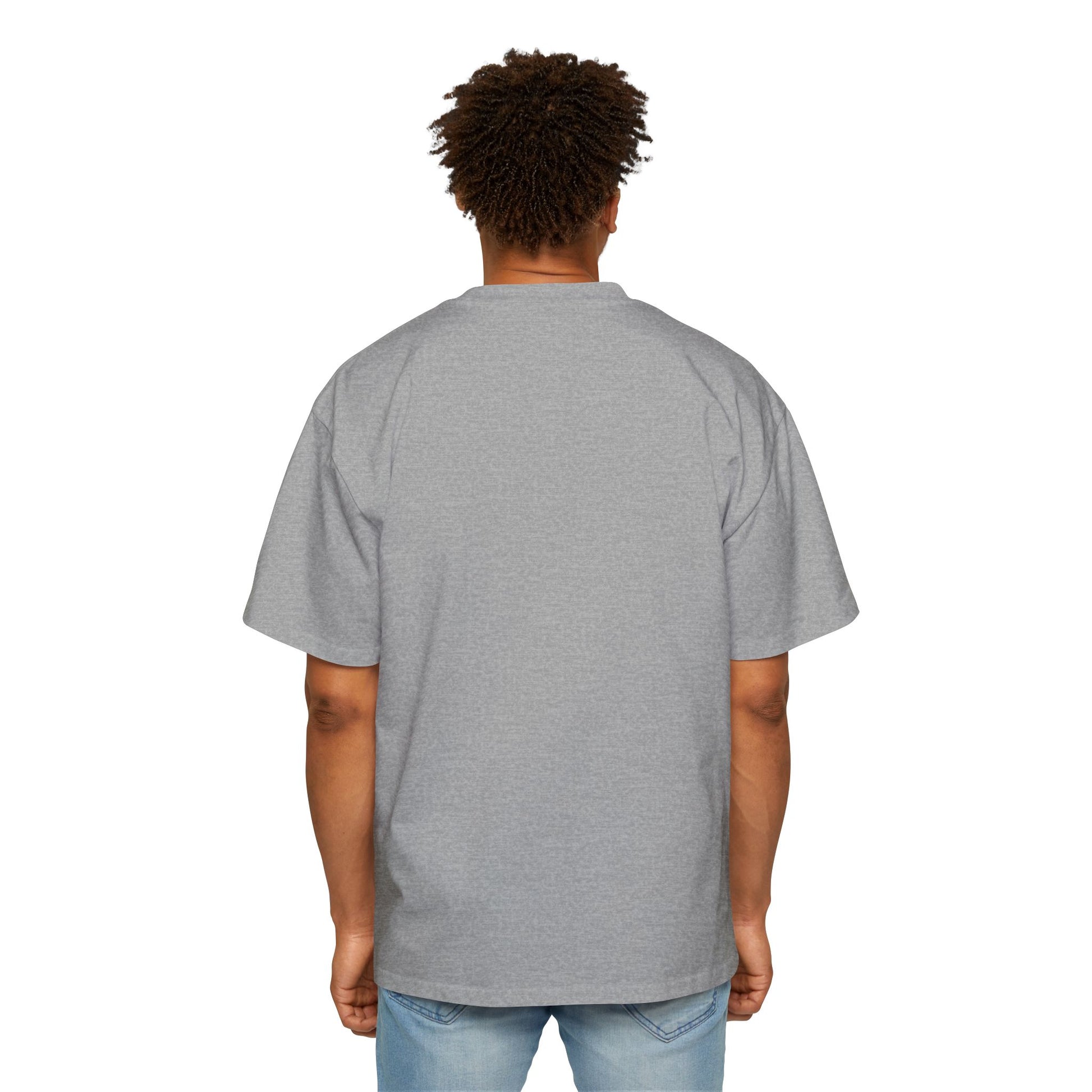 I <3 U Blue Type Men's Heavy Oversized Tee - snazzymerch