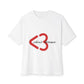 Minimal Heart Icon Unisex oversized Boxy Tee - snazzymerch