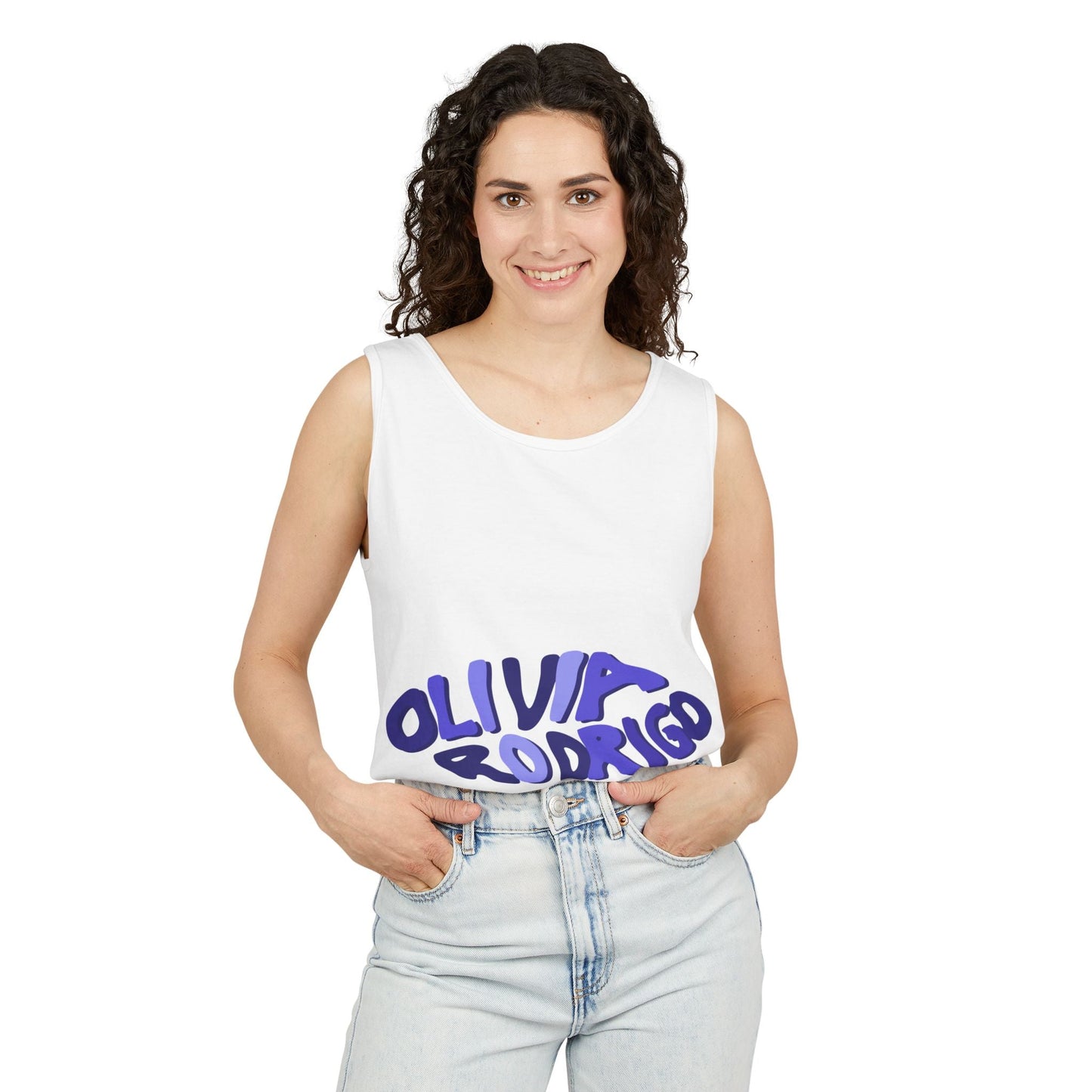 Olivia Rodrigo Wavy Text-Dyed Tank Top Printify
