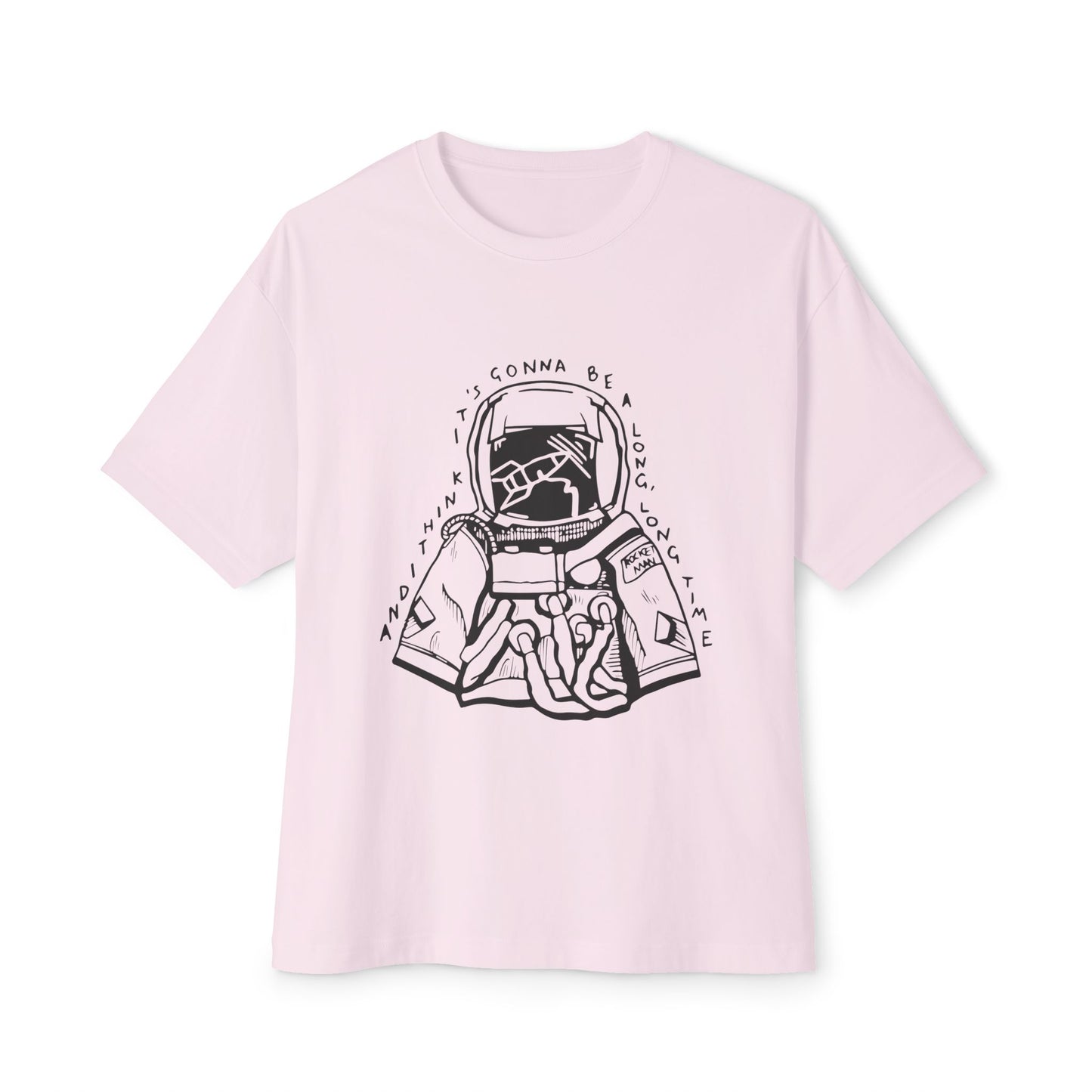 Outline Face Design Unisex Oversized Boxy Tee - snazzymerch