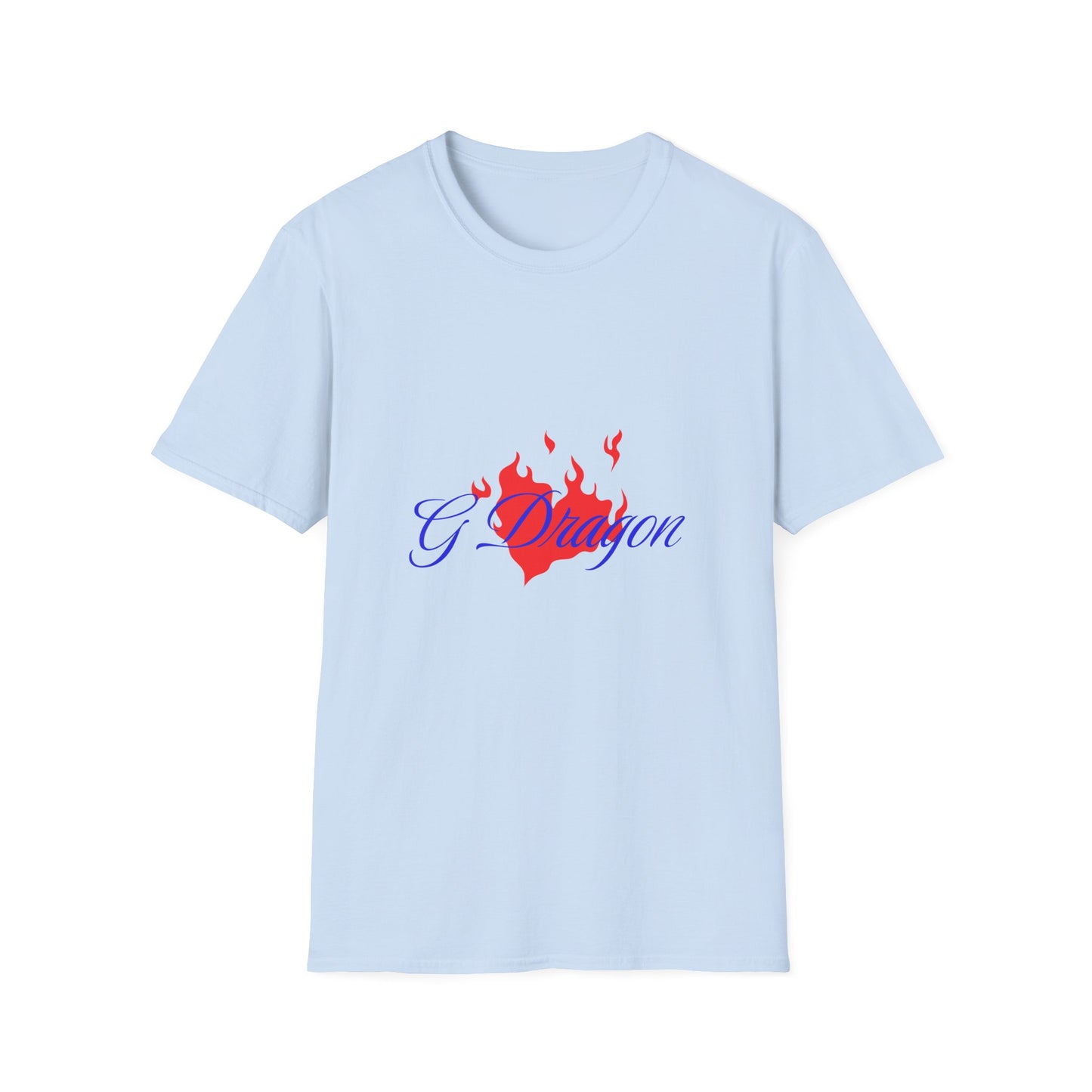 Heart on Fire Bold Script Unisex Softstyle Tee - snazzymerch