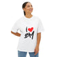 Sketch Love Groove Unisex Oversized Boxy Tee Printify