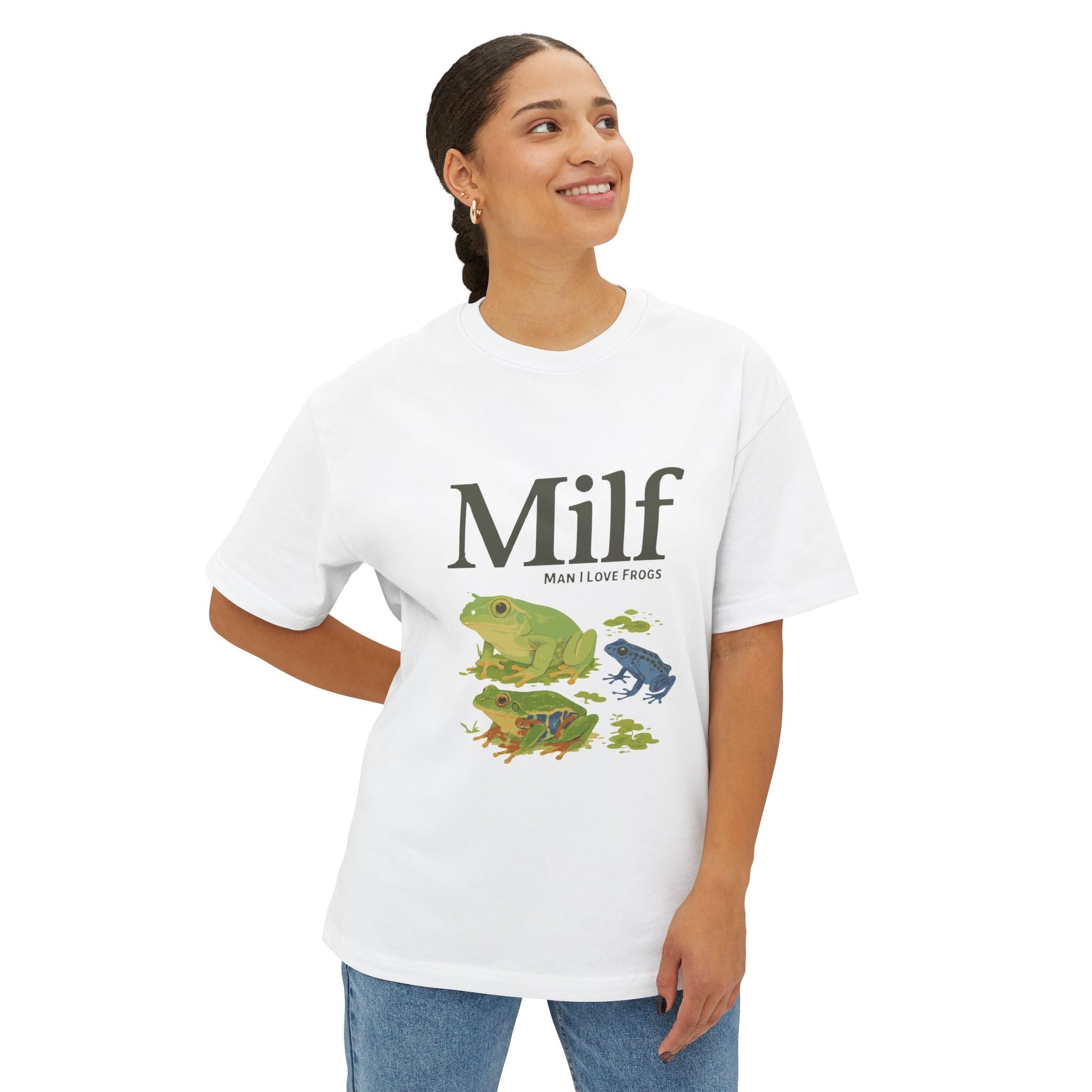 Unisex Oversized Tee – Snazzy Funny Milf Edition Printify