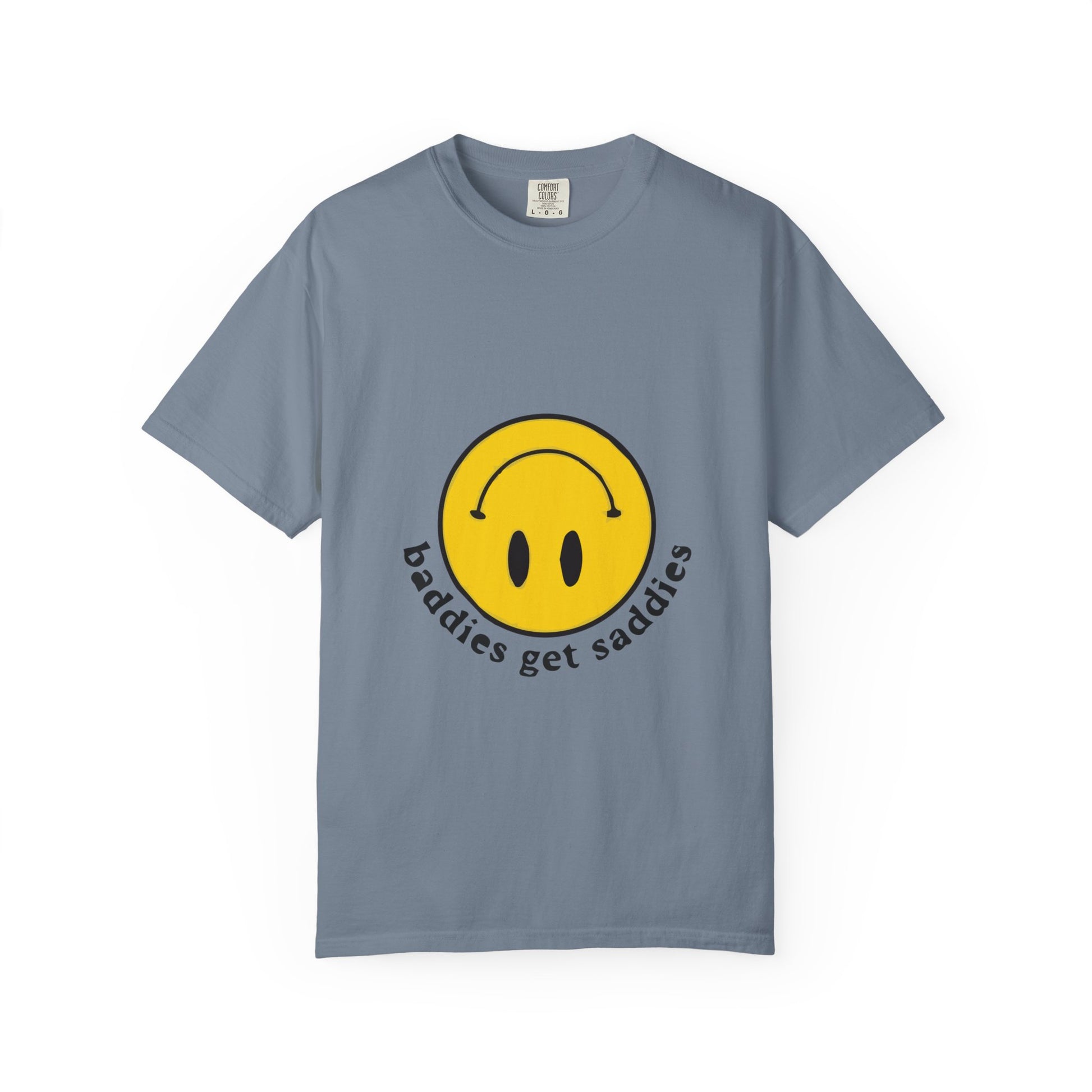 Yellow Smiley Unisex Garment-Dyed T-shirt - snazzymerch