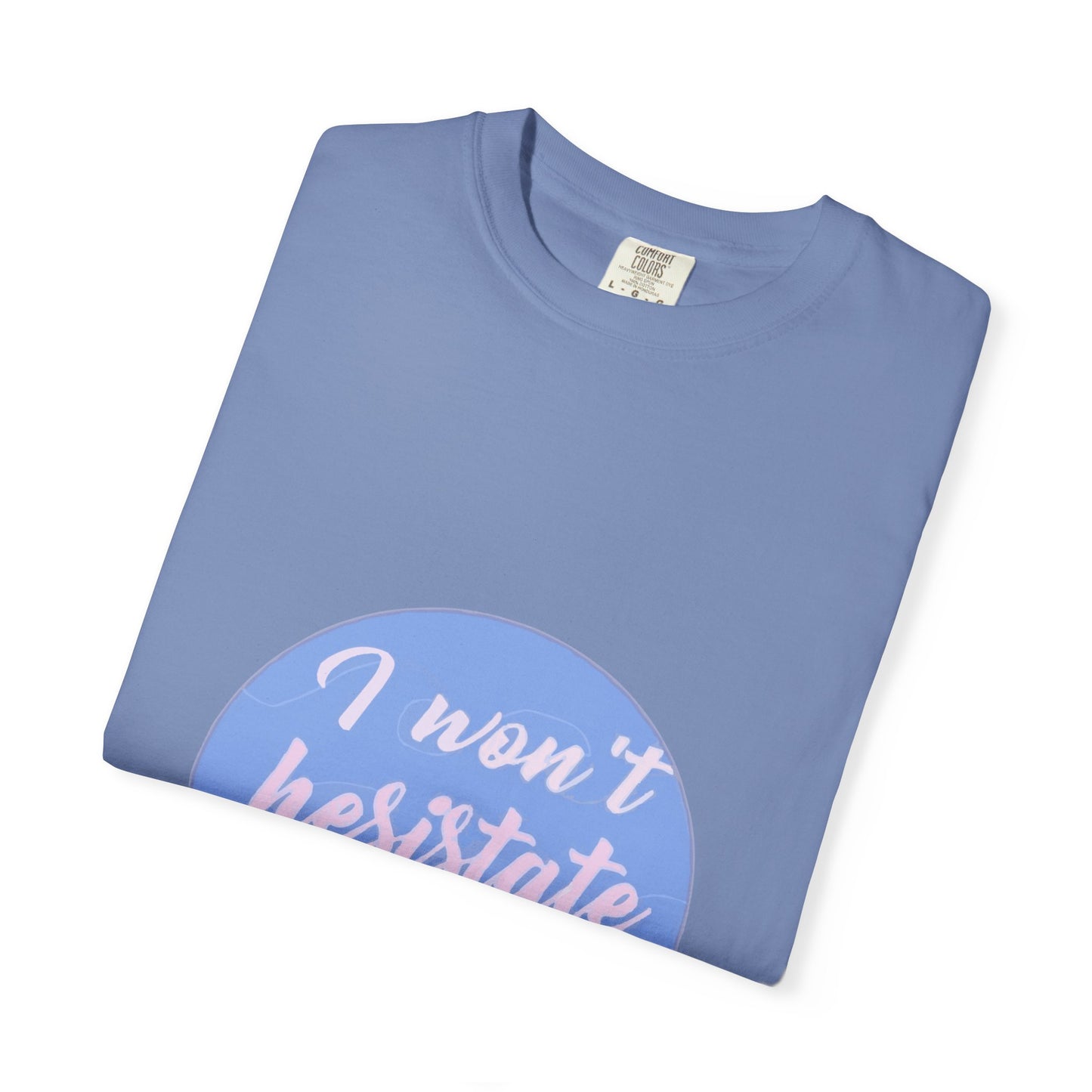 Blue Quote Circle Unisex Garment-Dyed T-shirt - snazzymerch