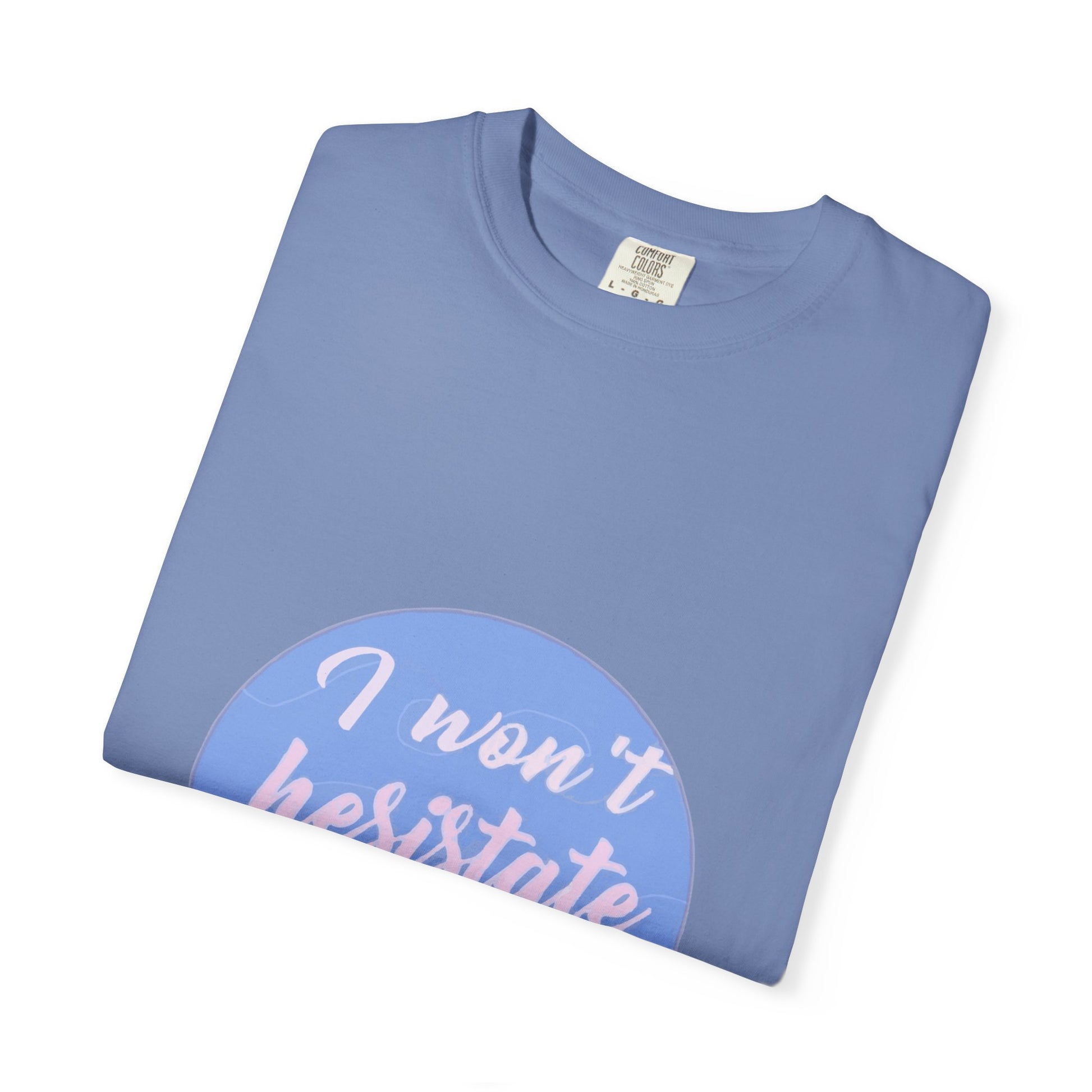 Blue Quote Circle Unisex Garment-Dyed T-shirt - snazzymerch