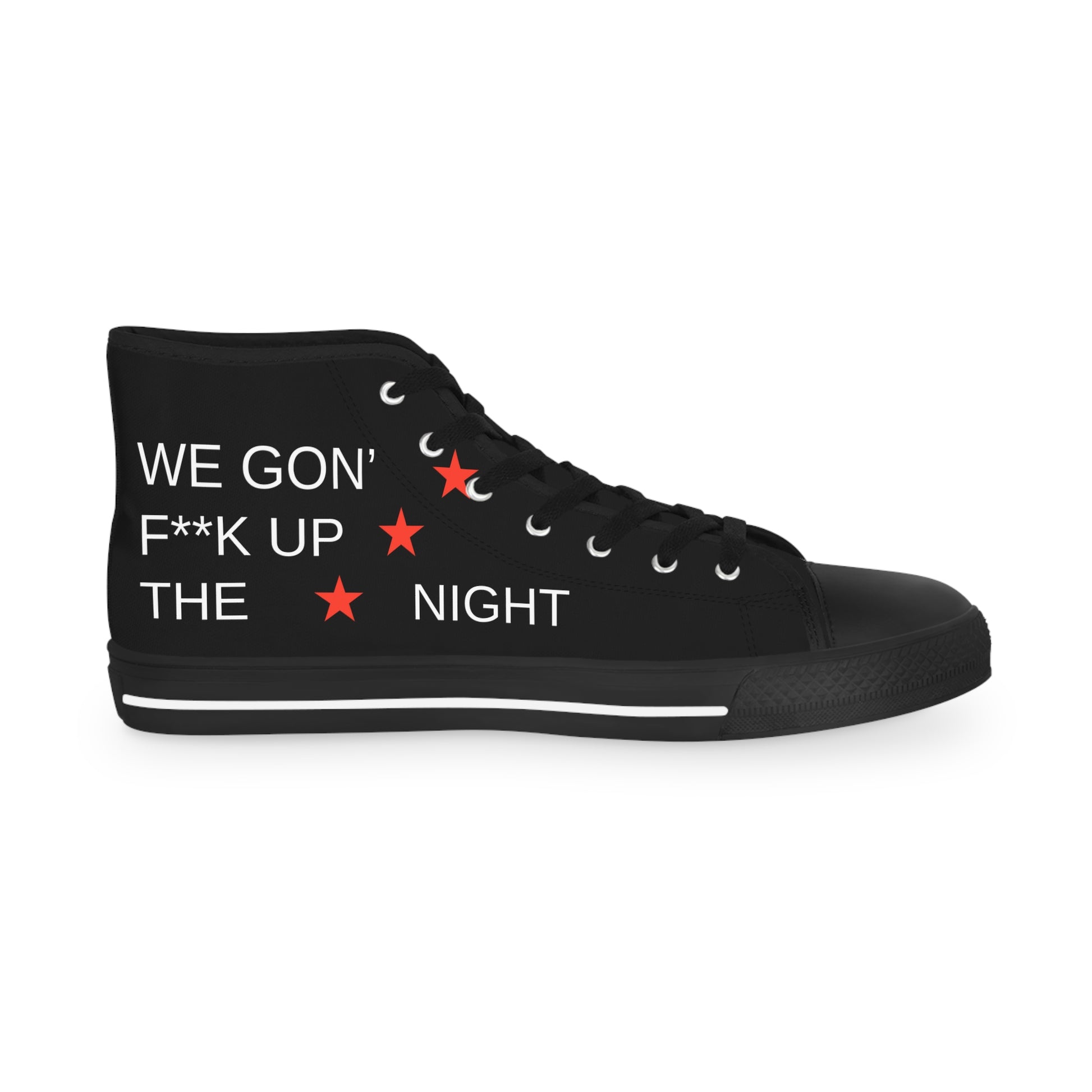 Triple Star Minimal Men's High Top Sneakers - snazzymerch