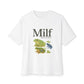 Unisex Oversized Tee – Snazzy Funny Milf Edition Printify