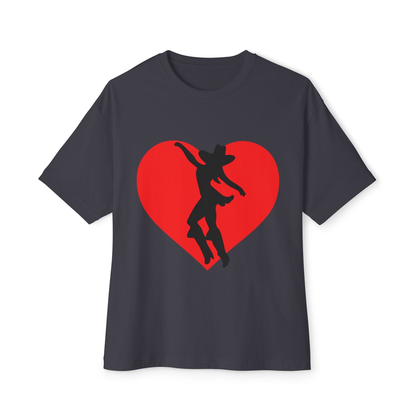 Heart & Cowgirl Unisex Oversized Boxy Tee - snazzymerch