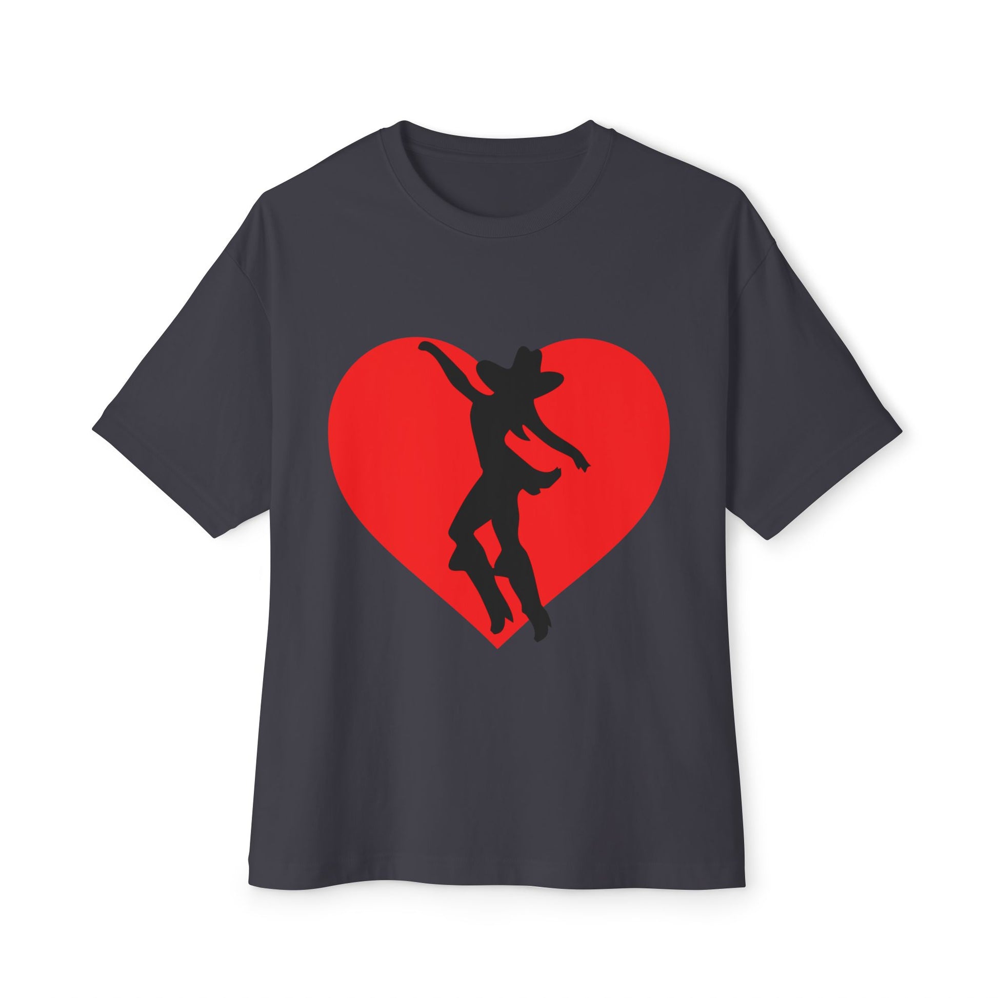 Heart & Cowgirl Unisex Oversized Boxy Tee - snazzymerch