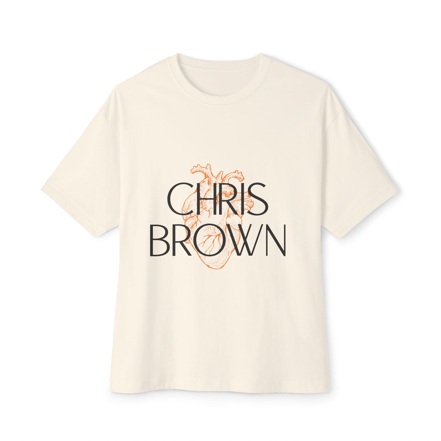 Vintage Anatomical Heart Line Unisex oversized Boxy Tee - snazzymerch