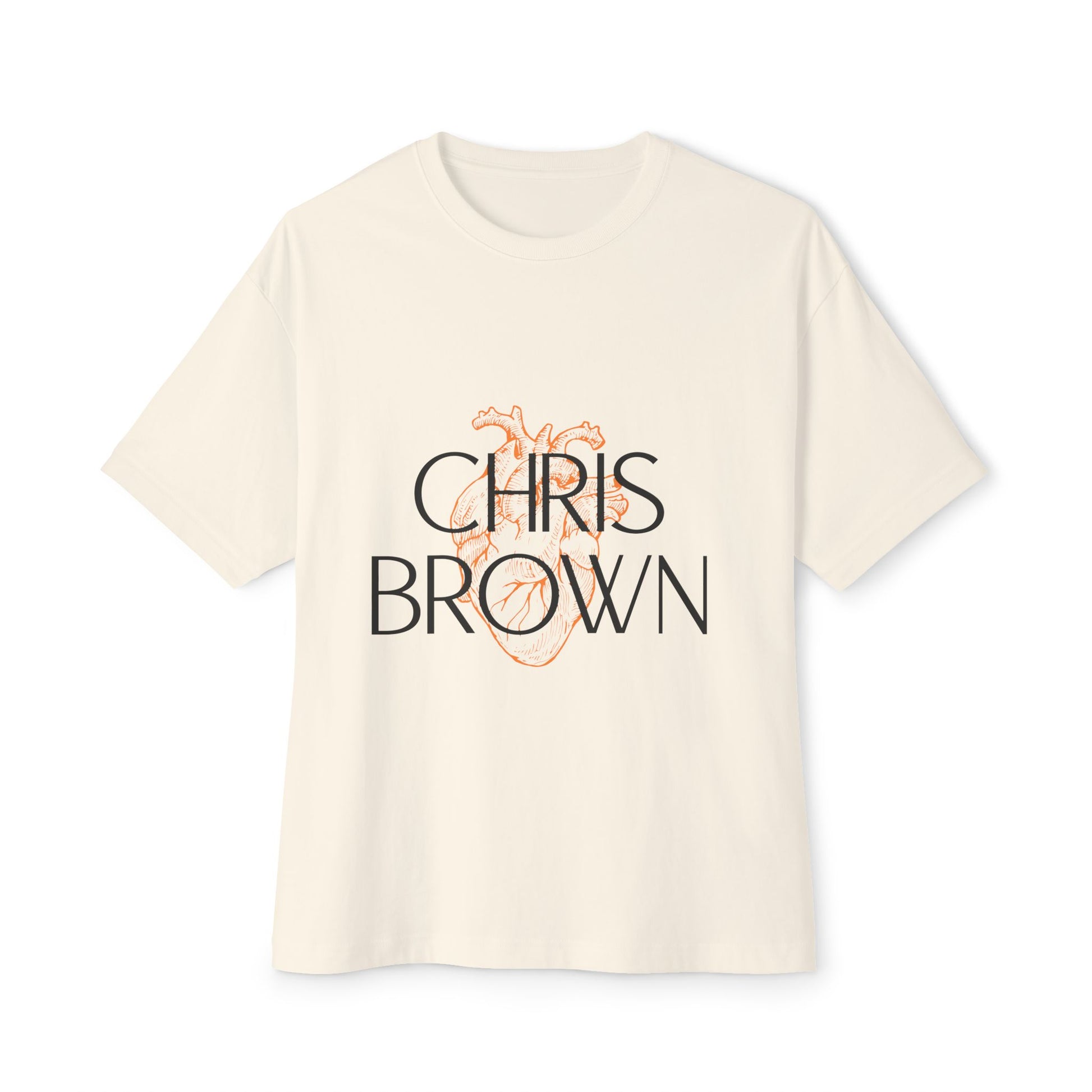 Vintage Anatomical Heart Line Unisex oversized Boxy Tee - snazzymerch