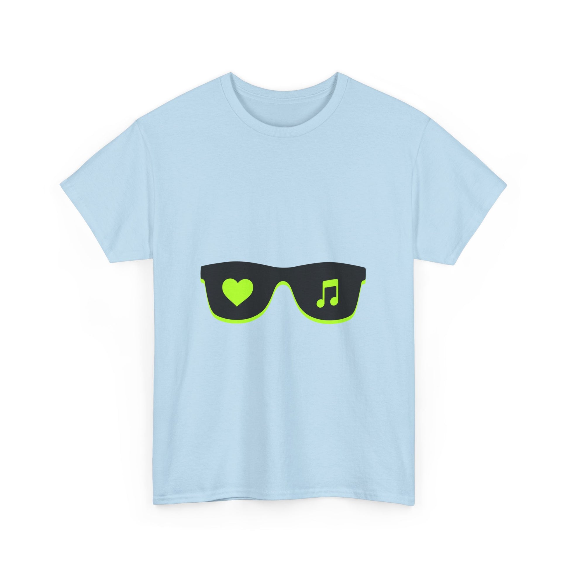 Neon Love Notes Unisex Heavy cotton tee Printify