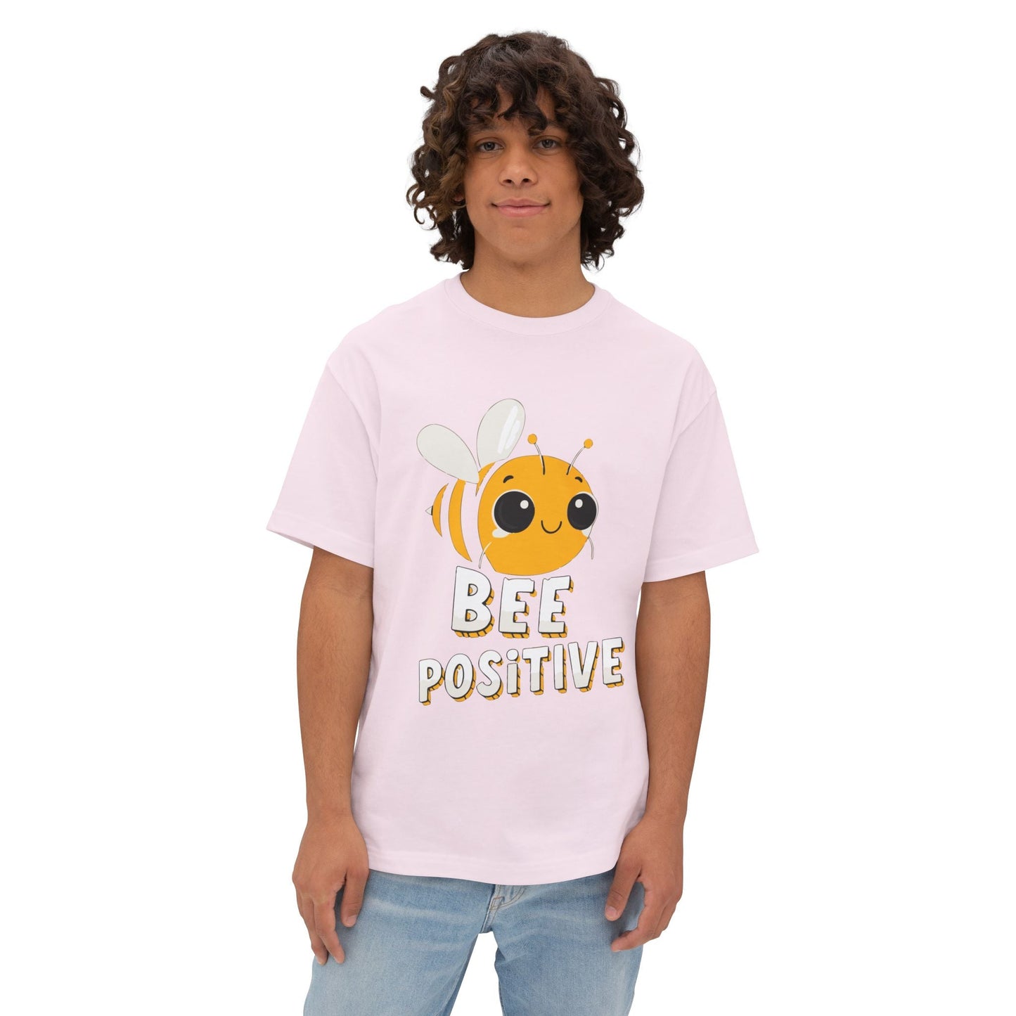 Oversized boxy Tee – Snazzy Bee positive Edition Printify