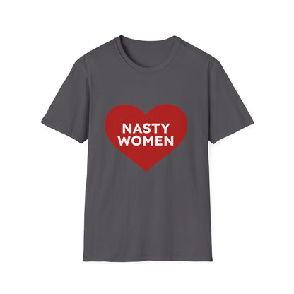 Nasty Women Heart - Unisex Softstyle T-shirt Printify