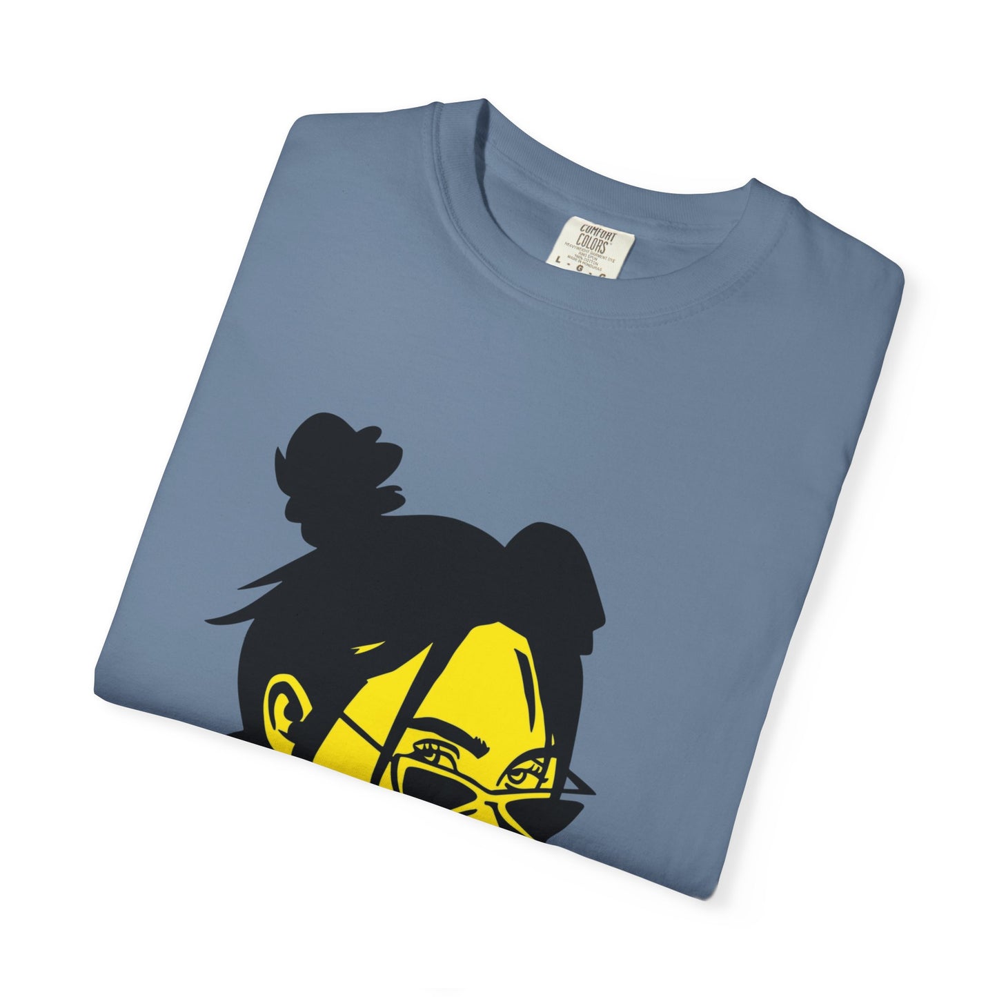 Billie Eilish Inspired Dyed T-shirt – Neon Mood Portrait Edition Printify