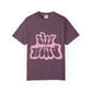 Retro Pink “Stay Weird” Typography Unisex Garment-Dyed T-shirt - snazzymerch