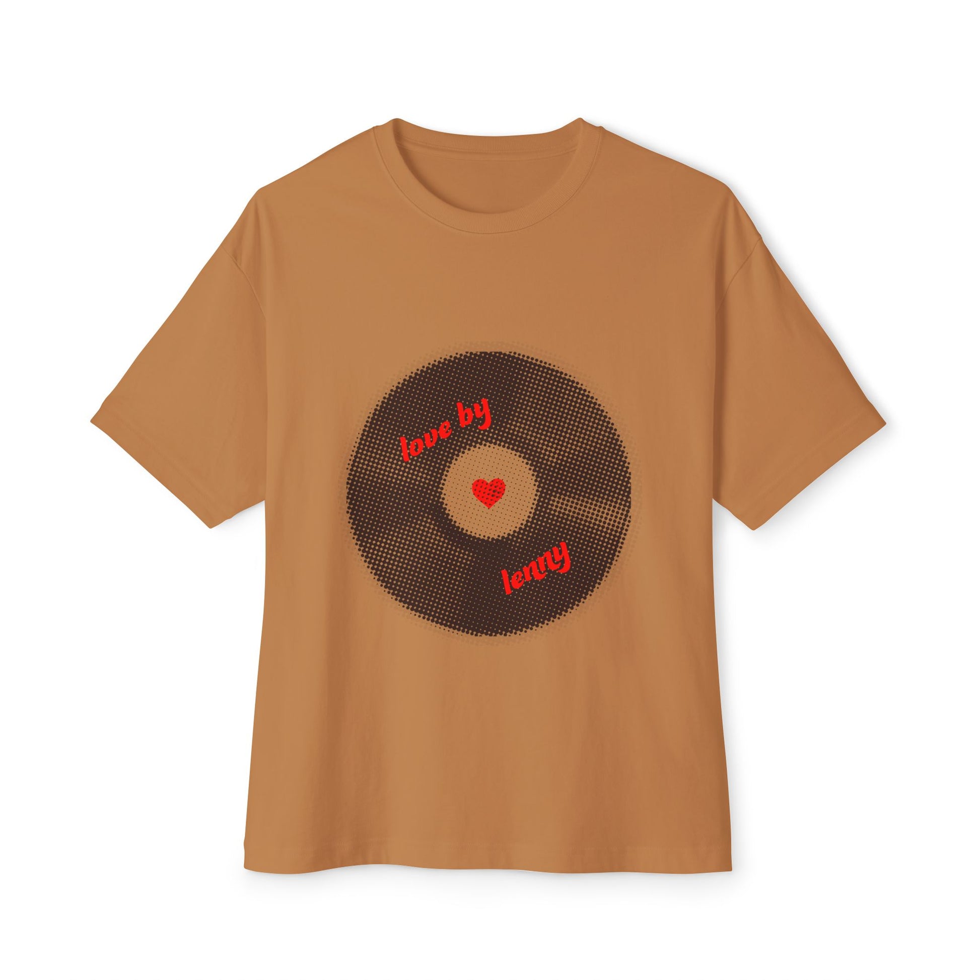 Vinyl Love Spin Unisex Oversized Boxy tee Printify