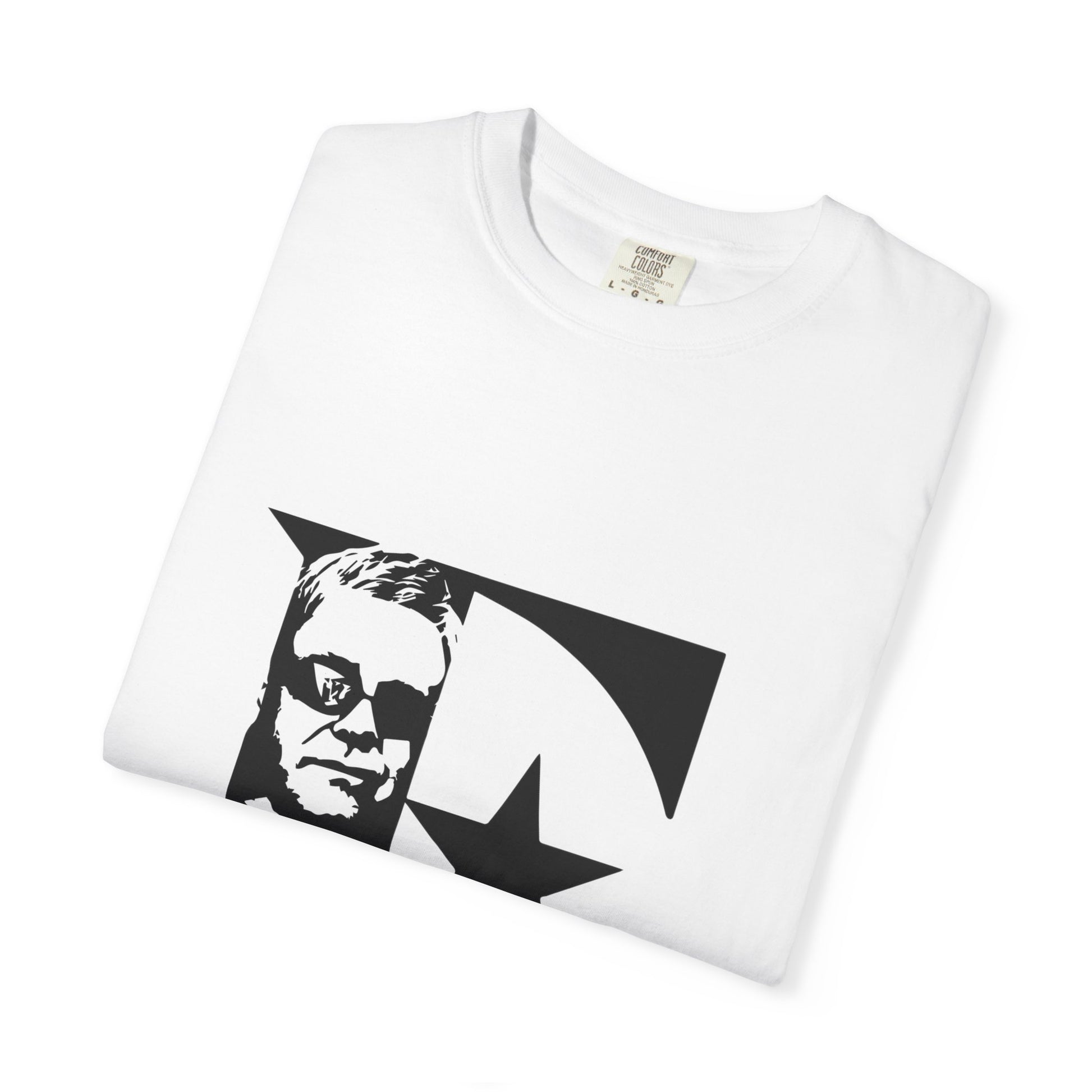 Black & White Portrait Unisex Garment-Dyed T-shirt - snazzymerch
