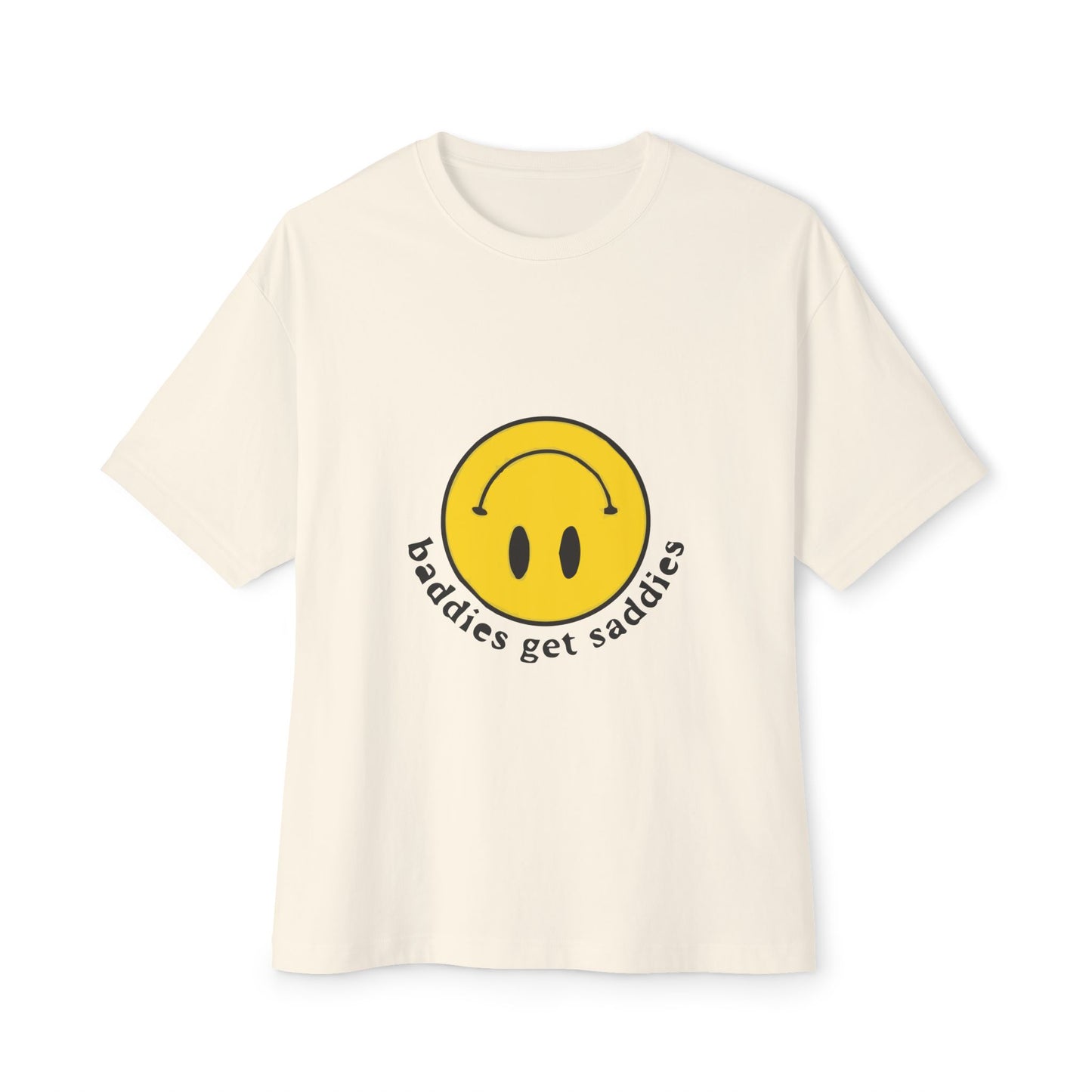 Yellow Smiley Unisex Oversized Boxy Tee - snazzymerch