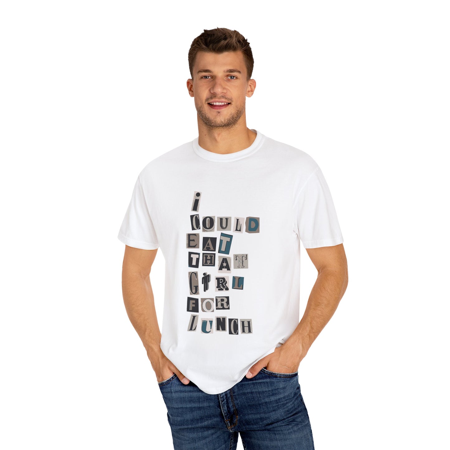Billie Eilish Inspired Dyed T-shirt – Mixed Message Collage Edition Printify