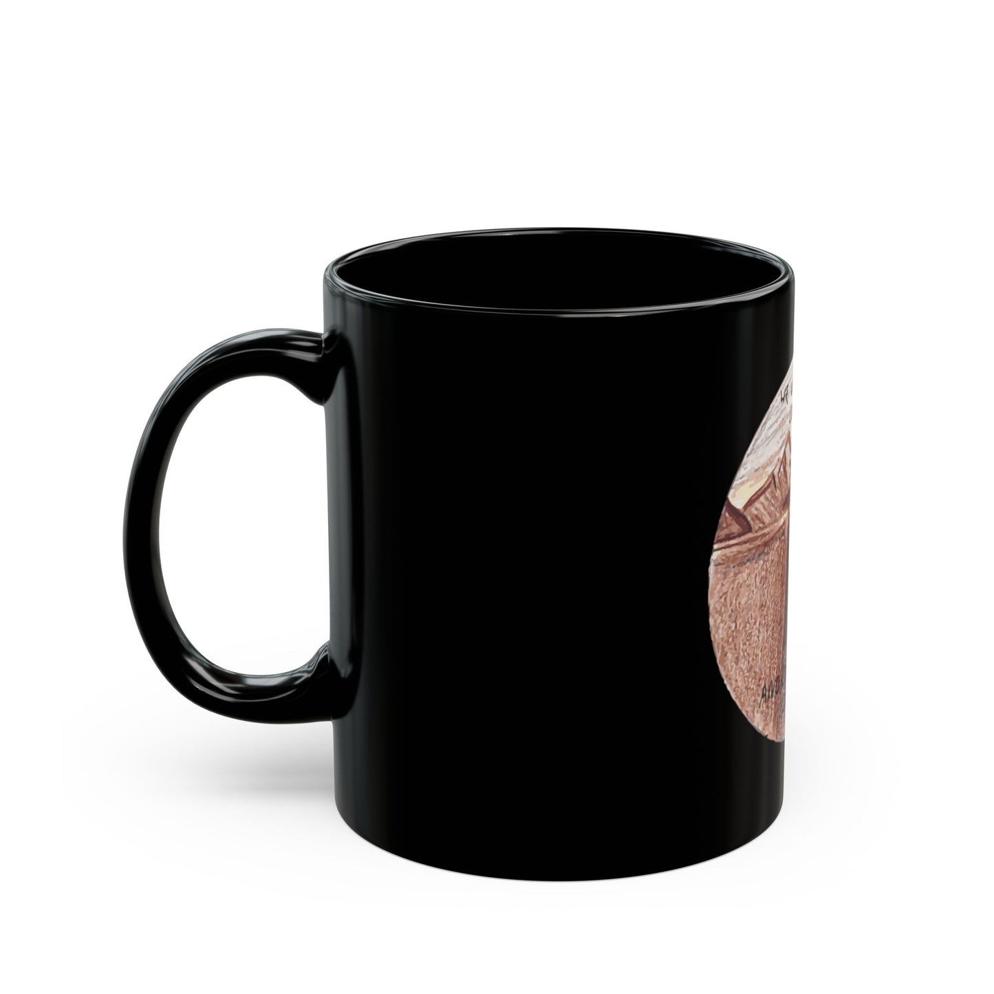 Hand-Drawn Desert Black Mug (11oz, 15oz) - snazzymerch