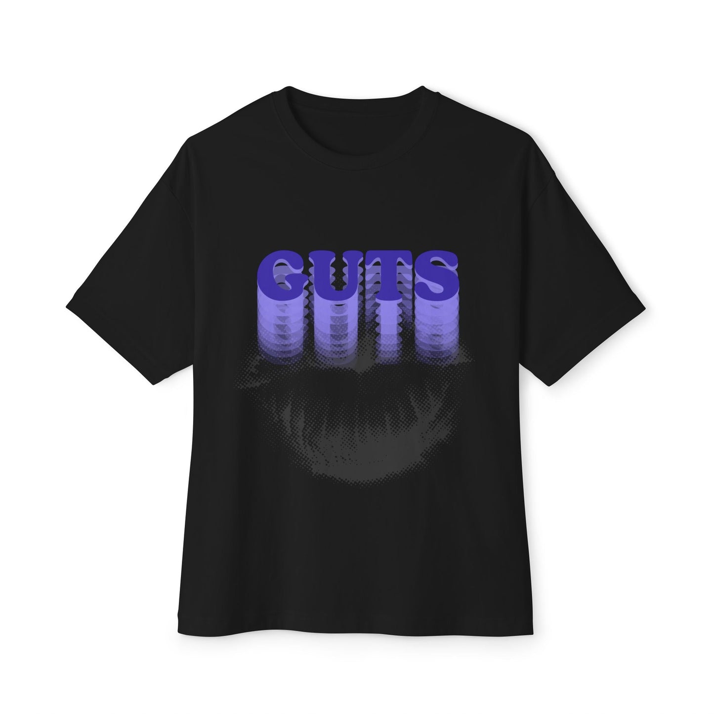 Guts Drip Effect Halftone-Oversized Tee Printify