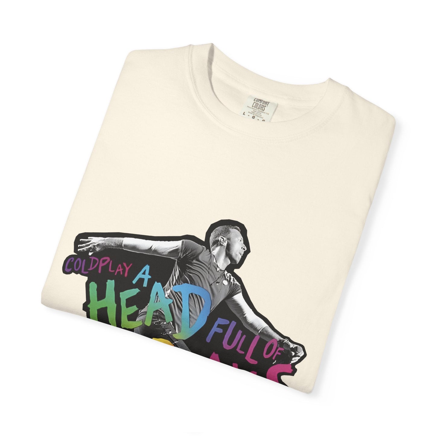 Unisex Garment-Dyed T-Shirt Inspired by Coldplay A Head Full of Dreams Chris Printify