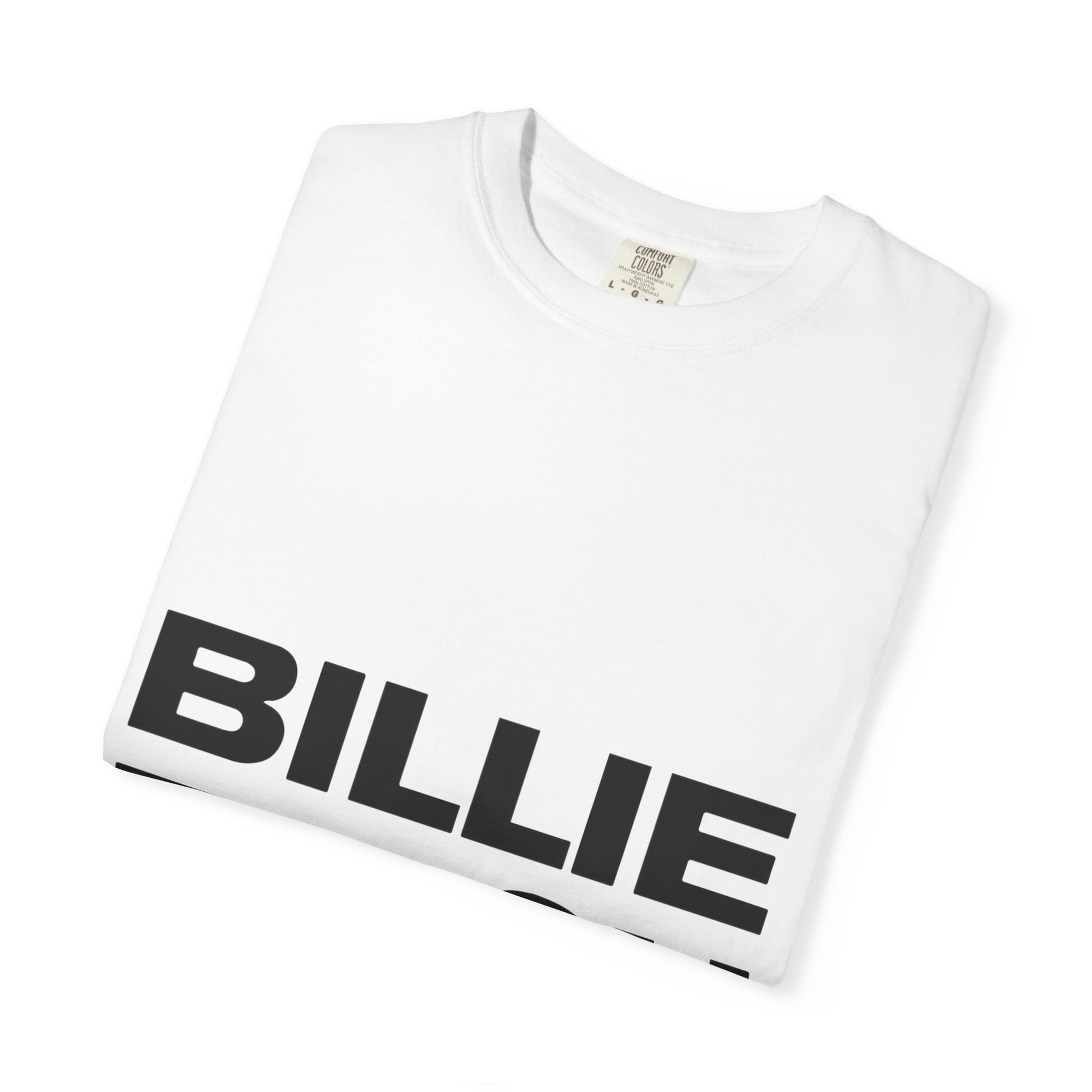 Billie Eilish Inspired Dyed T-shirt – Stacked Glow Text Edition Printify